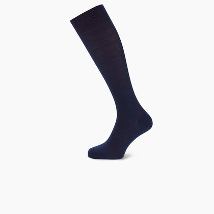 Midnight Blue Long Merino Wool Socks Image 2