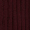 View 2 of product The Turnbull & Asser Oxblood Long Cotton Sock, crafted from premium Fil d’Ecosse with a ribbed texture, is displayed in side profile on a white background, showcasing its luxury men’s design and rich dark brown color.
