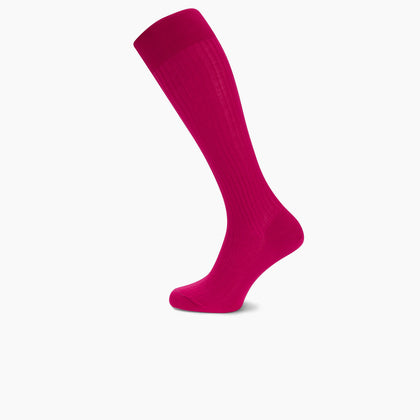 Hot Pink Long Cotton Socks Image 2