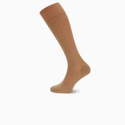 Ecru Long Cotton Socks Image 2