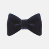 View 1 of product The Turnbull & Asser Navy Velvet Bow Tie, crafted from plush velvet, is shown against a white background—an elegant choice for formal occasions.