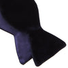 View 4 of product The Turnbull & Asser Navy Velvet Bow Tie, crafted from plush velvet, is shown against a white background—an elegant choice for formal occasions.