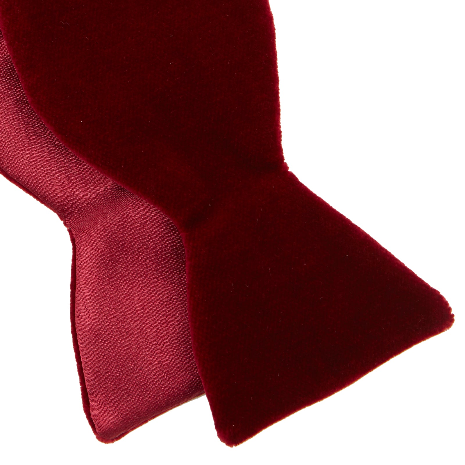 Burgundy Velvet Bow Tie