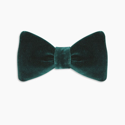 Green Velvet Bow Tie Image 5