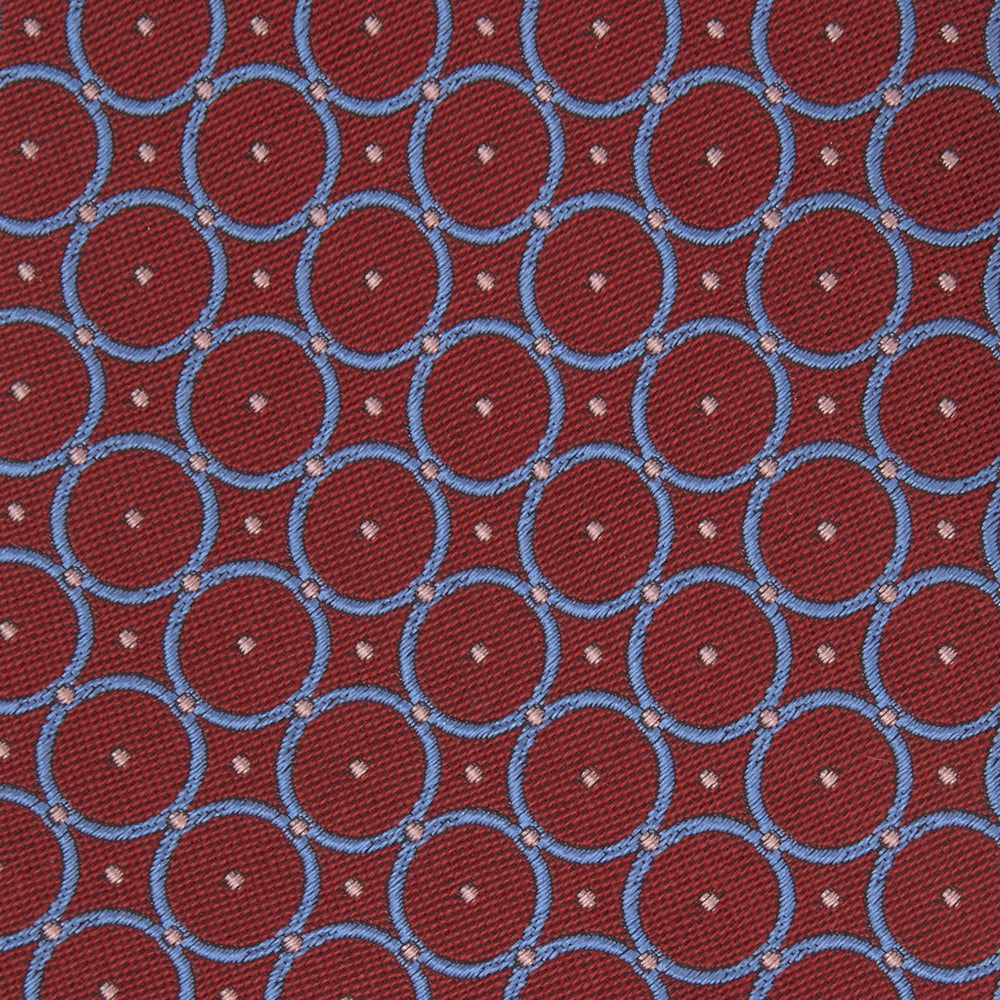 Red and Blue Shield Silk Tie
