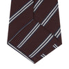 Burgundy Diagonal Stripe Cotton and Silk Tie