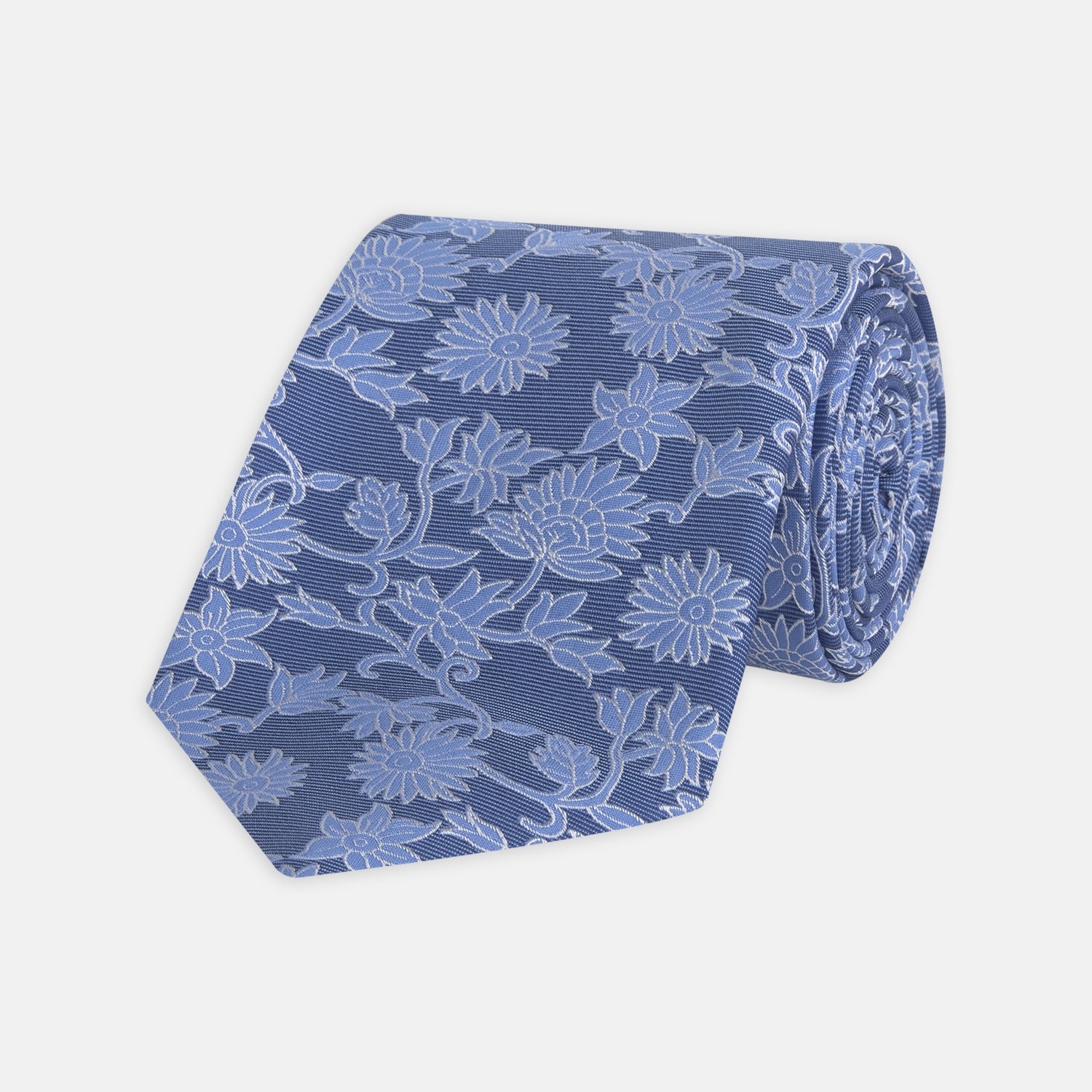 Blue Floral Occasion Silk Tie
