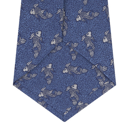 Blue Carp Silk Tie Image 3
