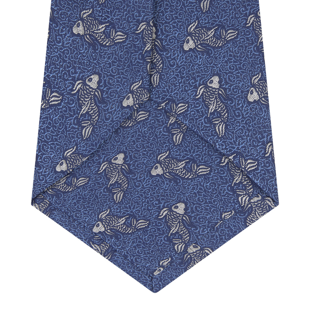 Blue Carp Silk Tie