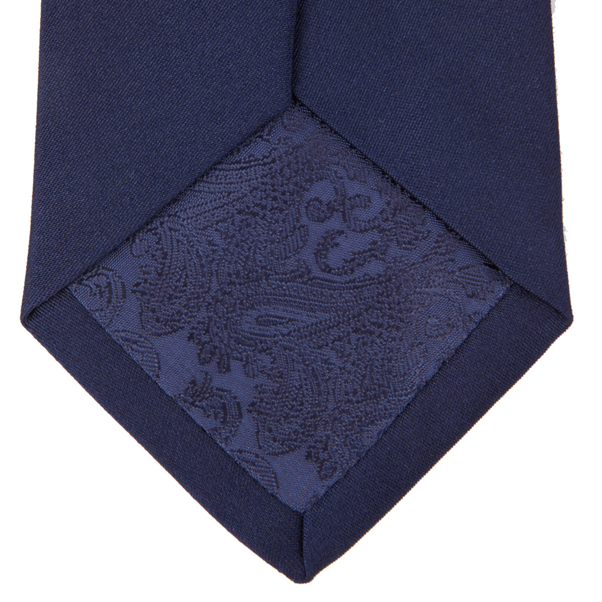 Navy Plain Satin Silk Tie