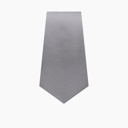 Grey Satin Silk Tie Image 2