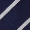 Navy and White Blazer Stripe Repp Silk Tie