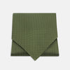 Olive Green and White Small Spot Silk Ascot Tie