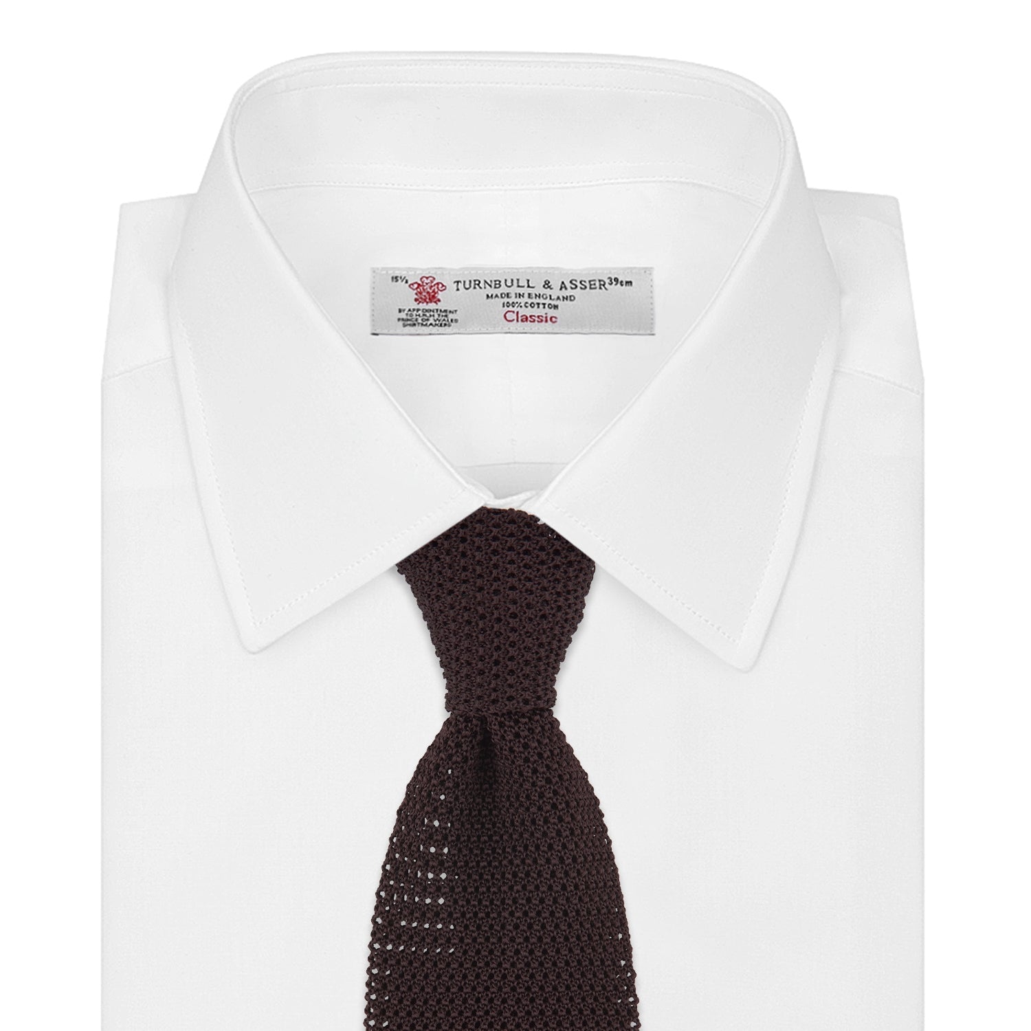Brown Knitted Silk Tie