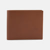 View 1 of product A closed Light Tan Leather Billfold by Turnbull & Asser stands upright against a plain white background, showcasing visible edge stitching and a smooth, minimalist design.