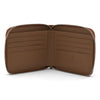 Light Tan Leather 8 C/C Zipped Wallet