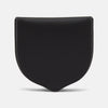 View 1 of product A black Turnbull & Asser Leather Tray Purse coin pouch with curved edges and visible stitching, photographed against a plain white background.