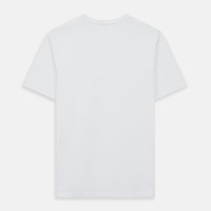 White Davey Cotton T-Shirt Image 5