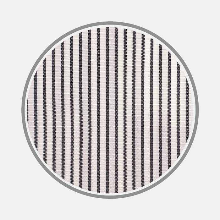 Black Half Bengal Stripe Cotton Fabric Image 1